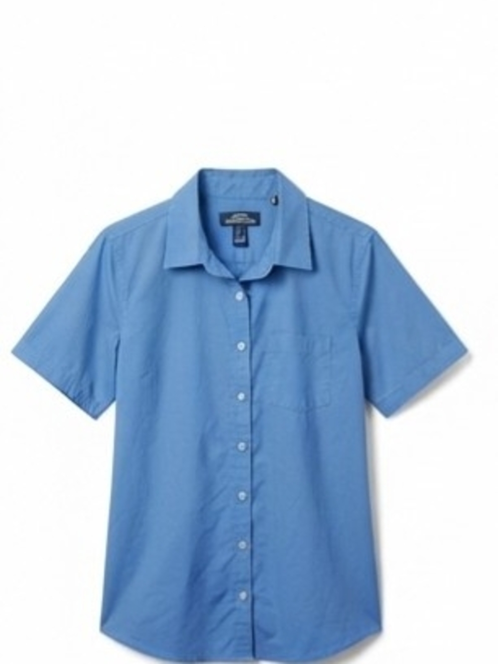 Lands' End Short-Sleeve Button-Down Shirt - Cornflower Blue